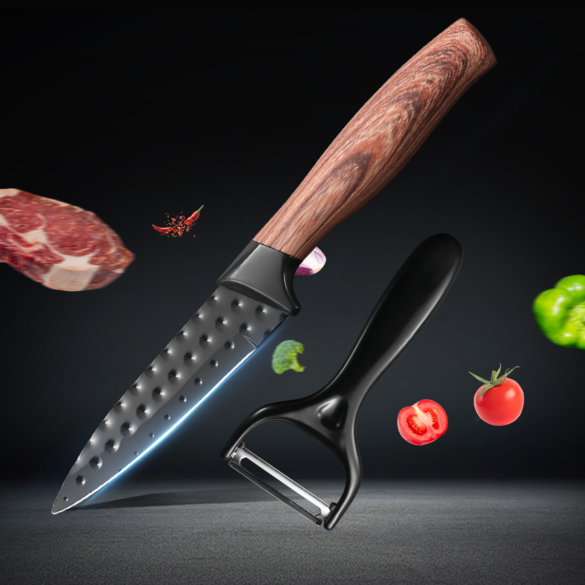Kitchen Appliances Set - Paslanmaz Çelik Meyve Bıçağı Soyma Bıçağı